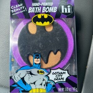 NWT Hi Peach Lane Hand Painted Batman Bath Bomb